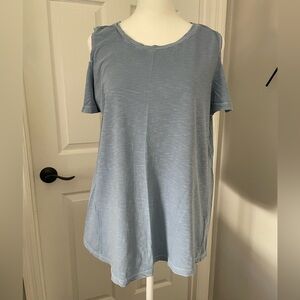 Style & Co. Light Blue Short Sleeve Top, Size M